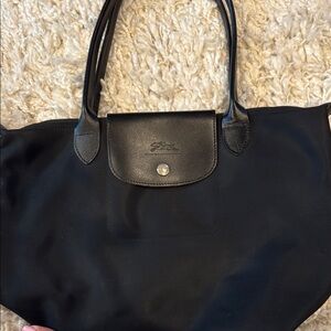 Longchamp Black Tote Bag with Water-Resistant Nylon